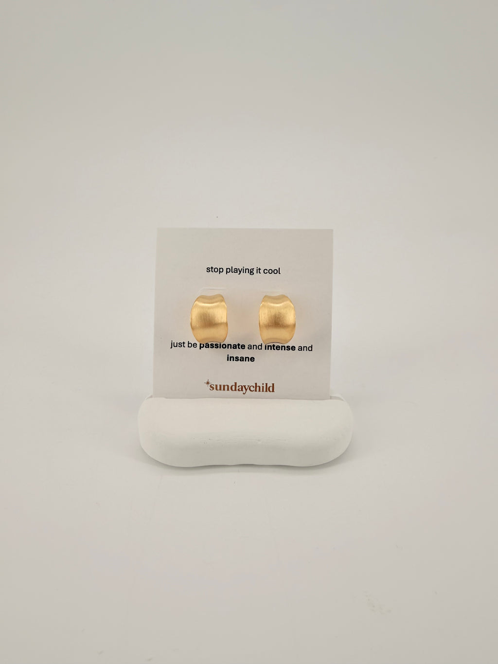 stop playing it cool hoop earrings gold